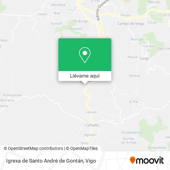 Mapa Igrexa de Santo André de Gontán