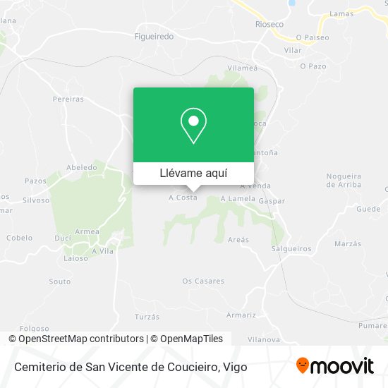 Mapa Cemiterio de San Vicente de Coucieiro