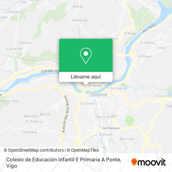 Mapa Colexio de Educación Infantil E Primaria A Ponte