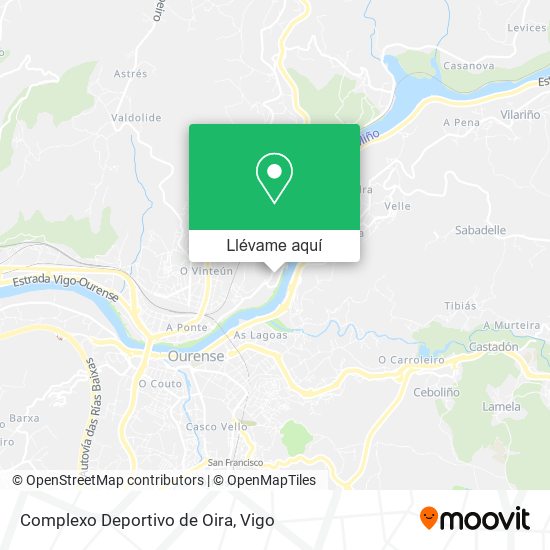 Mapa Complexo Deportivo de Oira