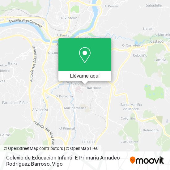 Mapa Colexio de Educación Infantil E Primaria Amadeo Rodríguez Barroso