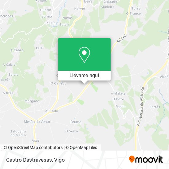 Mapa Castro Dastravesas