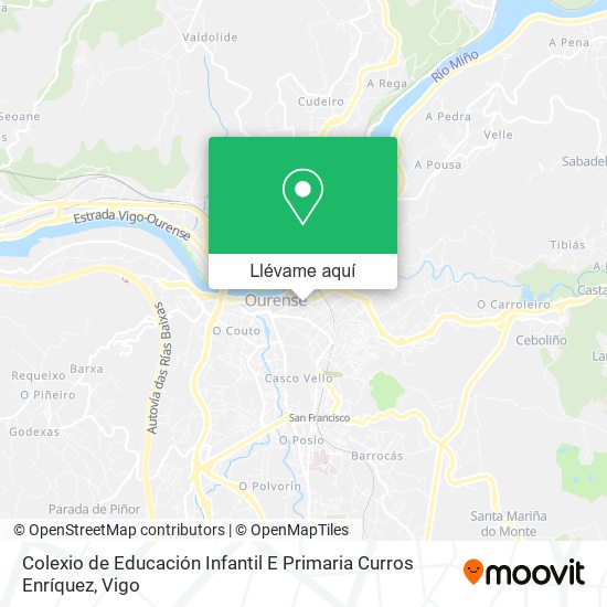 Mapa Colexio de Educación Infantil E Primaria Curros Enríquez