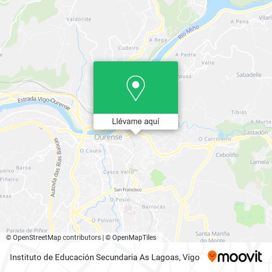 Mapa Instituto de Educación Secundaria As Lagoas