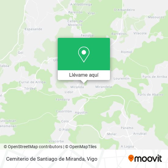 Mapa Cemiterio de Santiago de Miranda