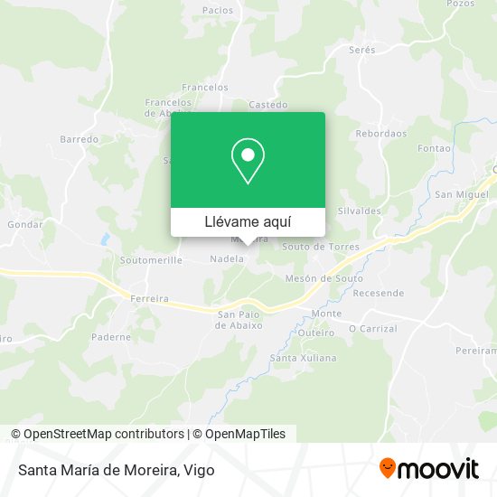 Mapa Santa María de Moreira