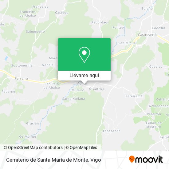 Mapa Cemiterio de Santa María de Monte