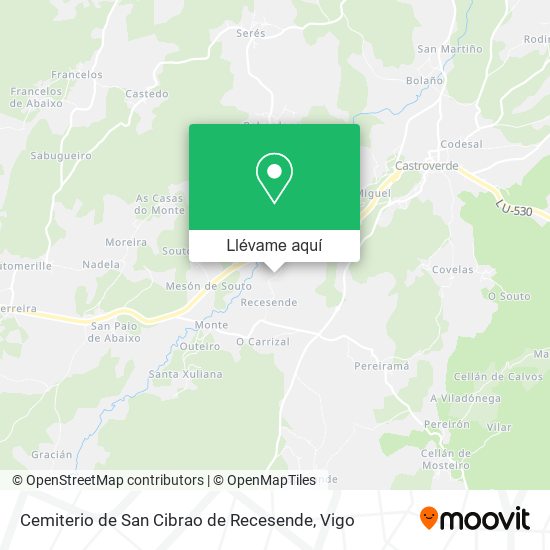 Mapa Cemiterio de San Cibrao de Recesende