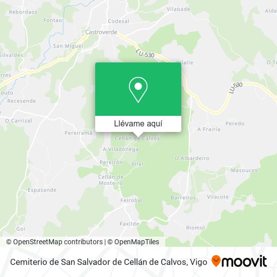 Mapa Cemiterio de San Salvador de Cellán de Calvos