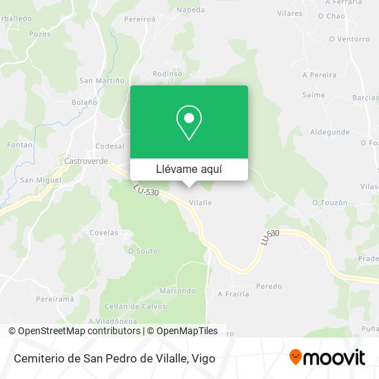 Mapa Cemiterio de San Pedro de Vilalle