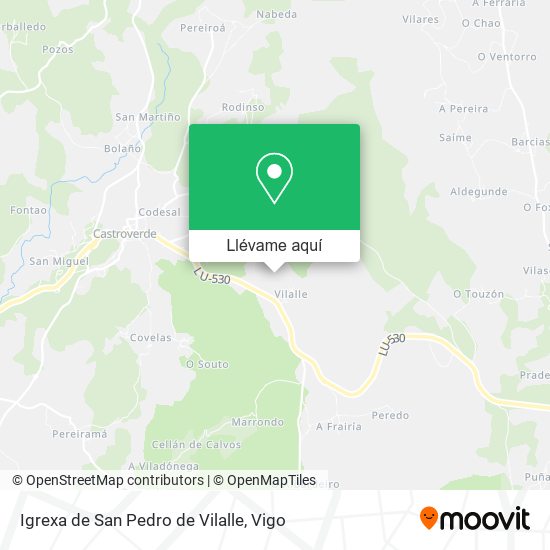Mapa Igrexa de San Pedro de Vilalle