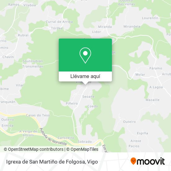 Mapa Igrexa de San Martiño de Folgosa