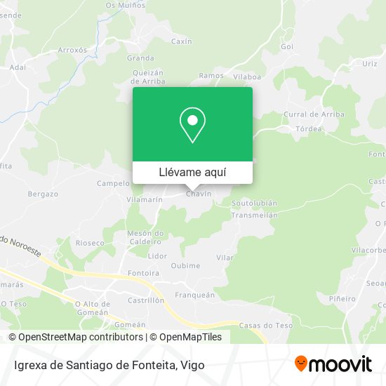 Mapa Igrexa de Santiago de Fonteita