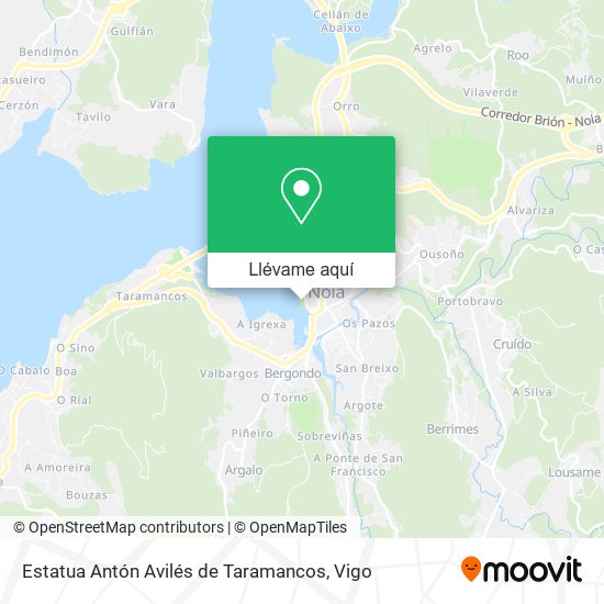 Mapa Estatua Antón Avilés de Taramancos