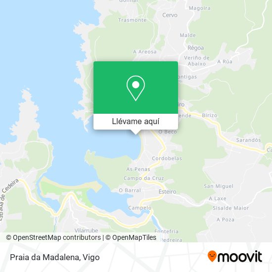 Mapa Praia da Madalena