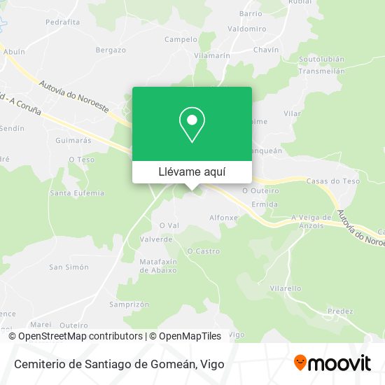 Mapa Cemiterio de Santiago de Gomeán