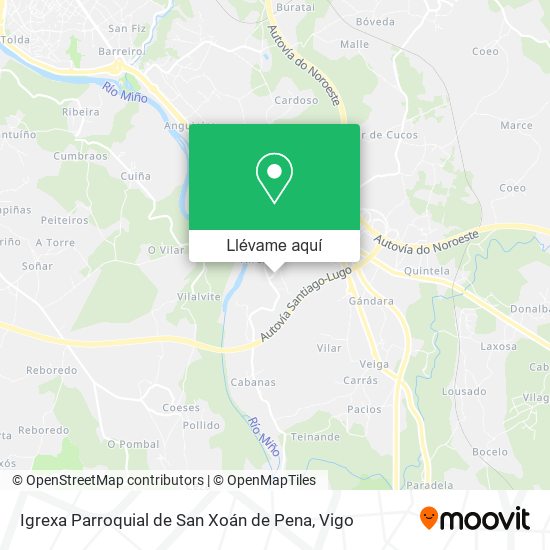 Mapa Igrexa Parroquial de San Xoán de Pena
