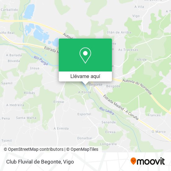 Mapa Club Fluvial de Begonte