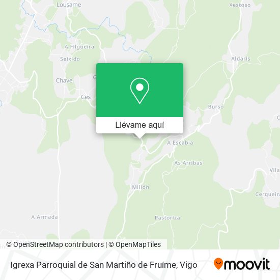 Mapa Igrexa Parroquial de San Martiño de Fruíme