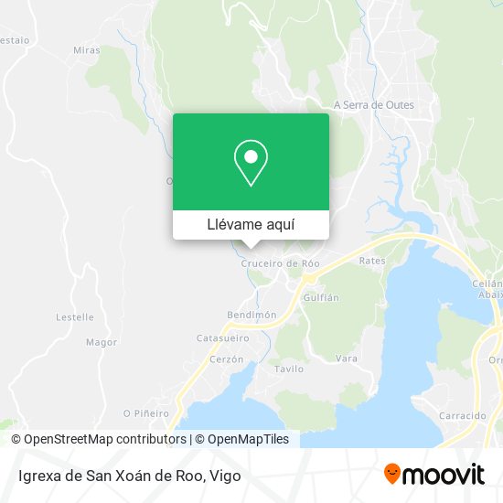 Mapa Igrexa de San Xoán de Roo