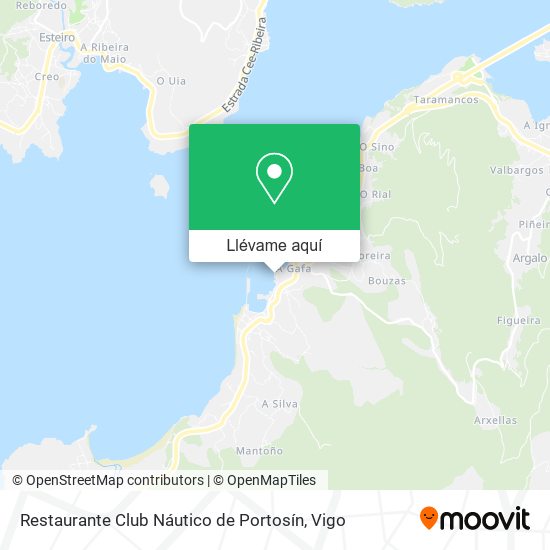 Mapa Restaurante Club Náutico de Portosín