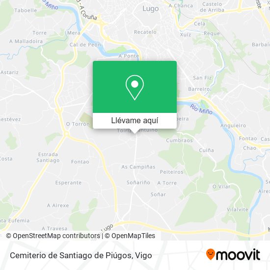 Mapa Cemiterio de Santiago de Piúgos