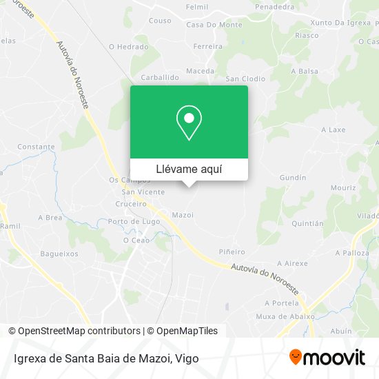 Mapa Igrexa de Santa Baia de Mazoi