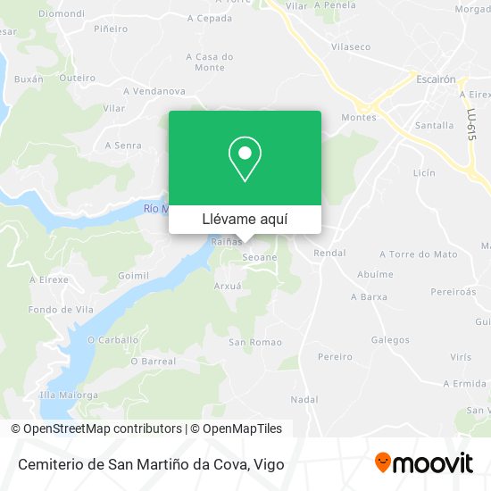 Mapa Cemiterio de San Martiño da Cova