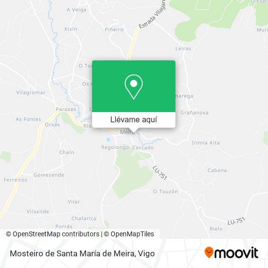 Mapa Mosteiro de Santa María de Meira