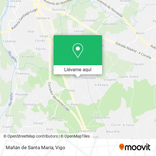 Mapa Mañán de Santa María