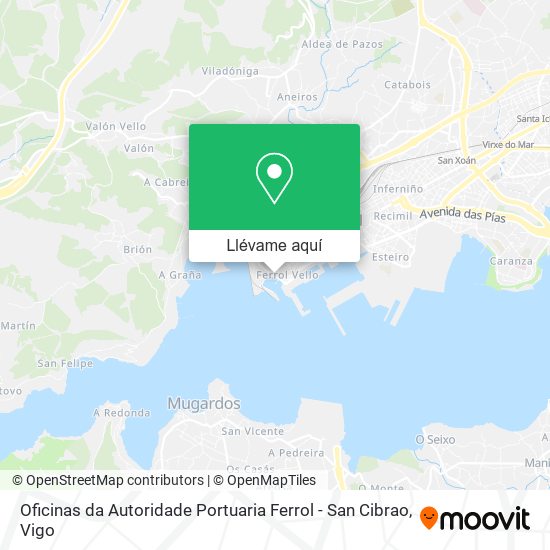 Mapa Oficinas da Autoridade Portuaria Ferrol - San Cibrao