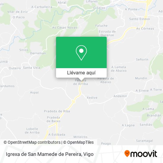 Mapa Igrexa de San Mamede de Pereira