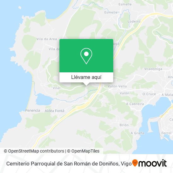 Mapa Cemiterio Parroquial de San Román de Doniños
