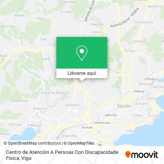 Mapa Centro de Atención A Persoas Con Discapacidade Física