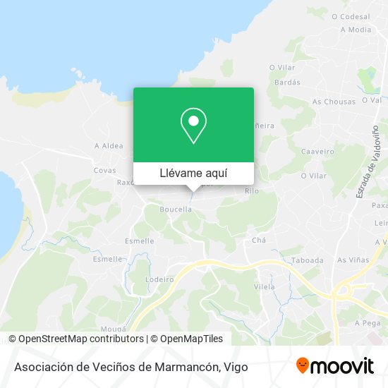 Mapa Asociación de Veciños de Marmancón