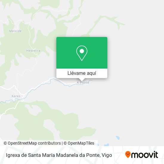Mapa Igrexa de Santa María Madanela da Ponte