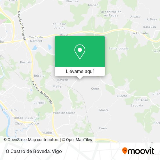 Mapa O Castro de Bóveda
