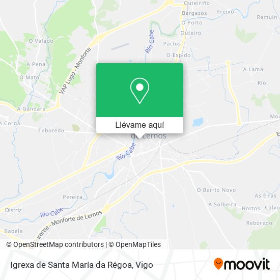 Mapa Igrexa de Santa María da Régoa