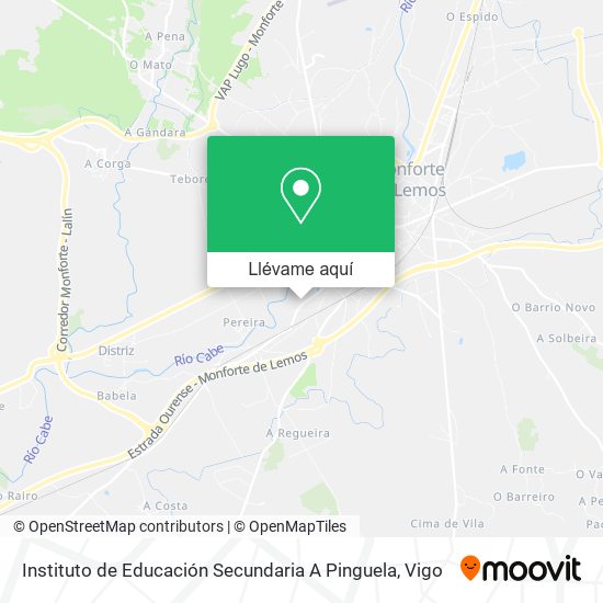 Mapa Instituto de Educación Secundaria A Pinguela