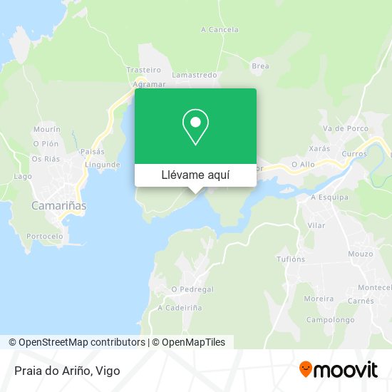 Mapa Praia do Ariño