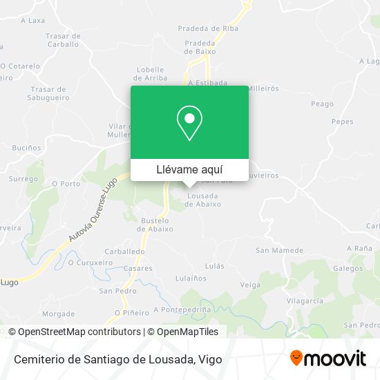 Mapa Cemiterio de Santiago de Lousada