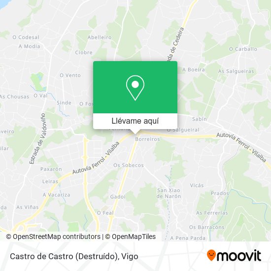 Mapa Castro de Castro (Destruído)