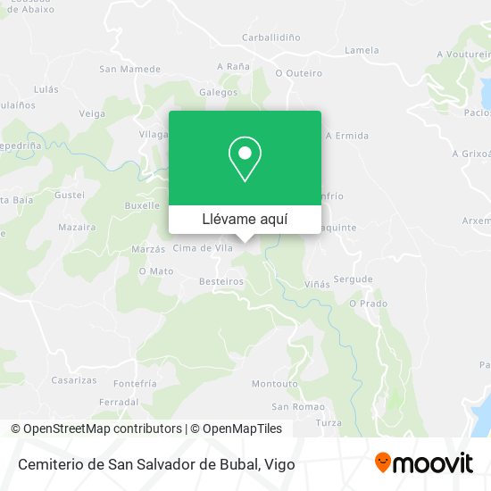 Mapa Cemiterio de San Salvador de Bubal
