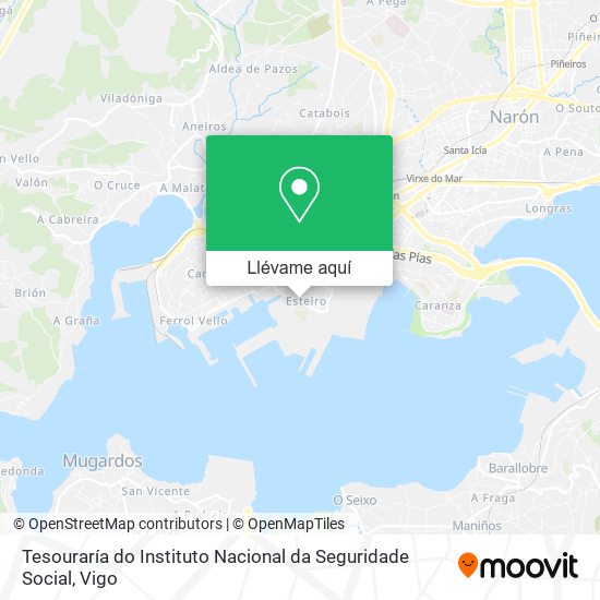 Mapa Tesouraría do Instituto Nacional da Seguridade Social