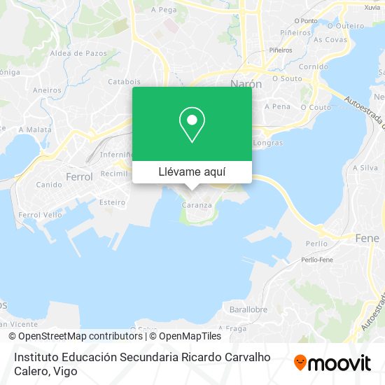 Mapa Instituto Educación Secundaria Ricardo Carvalho Calero