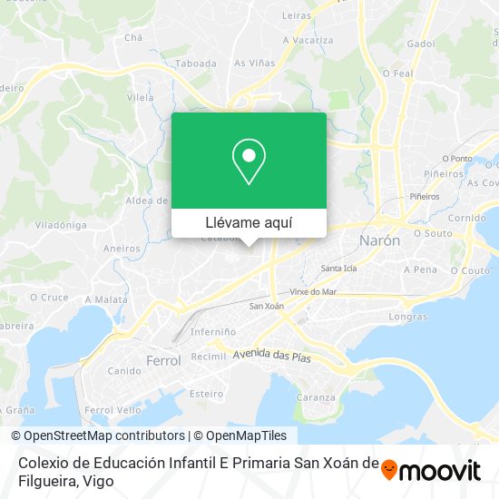 Mapa Colexio de Educación Infantil E Primaria San Xoán de Filgueira