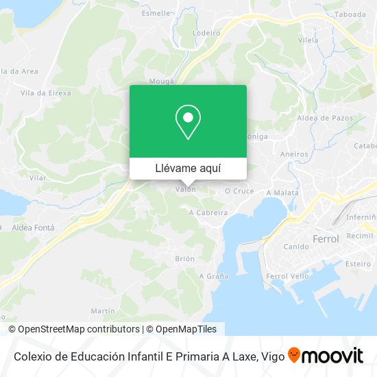 Mapa Colexio de Educación Infantil E Primaria A Laxe