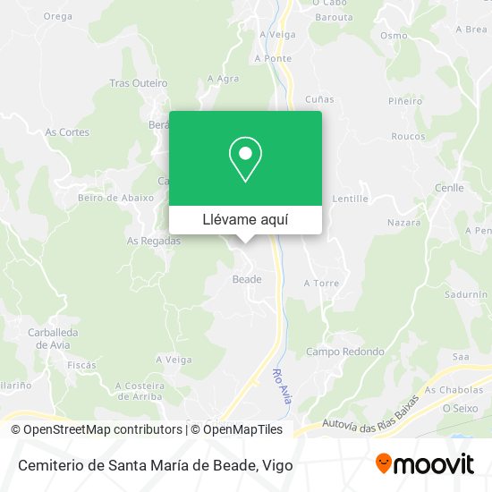 Mapa Cemiterio de Santa María de Beade