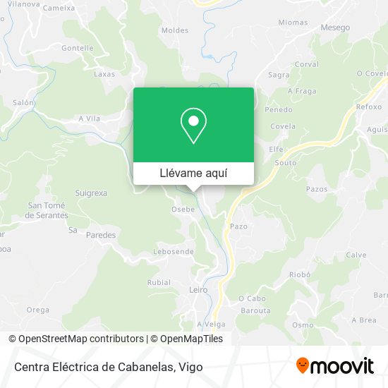 Mapa Centra Eléctrica de Cabanelas