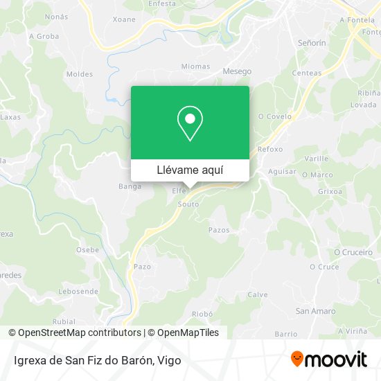 Mapa Igrexa de San Fiz do Barón